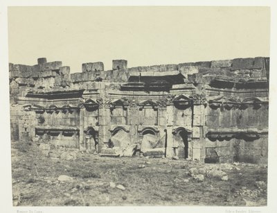 Baalbeck, Interieur van de ommuring van de tempels van de Zon en Jupiter; Syrië door Maxime Du Camp