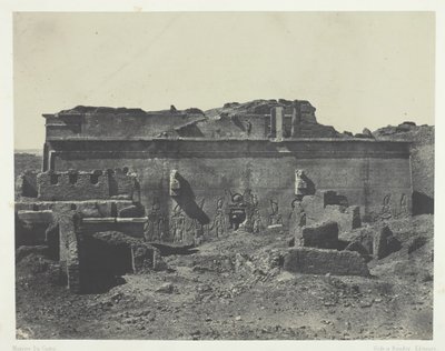 Achtergevel, Grote Tempel van Dendera Teutyres, Opper-Egypte, 1849-1851, gedrukt 1852 door Maxime Du Camp