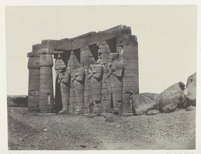 Gournah, Perystyle from the Tomb of Osymandias (Ramesseum Occidental); Thebe, plaat 59 uit het album "Egypte, Nubie, Palestine et Syrie" (1852) door Maxime Du Camp