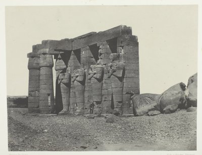 Gournah, Perystyle from the Tomb of Osymandias (Ramesseum Occidental); Thebe, plaat 59 uit het album "Egypte, Nubie, Palestine et Syrie" (1852) door Maxime Du Camp