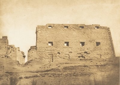 Grote pyloon van het paleis van Karnak, Thebe, 1849-50 door Maxime Du Camp