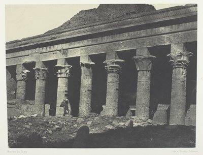 Grote tempel van Isis in Philoe, Galerie Orientale; Nubië, plaat 73 uit het album "Egypte, Nubië, Palestina en Syrië" (1852) door Maxime Du Camp