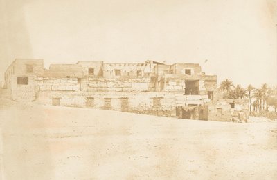 Woning van de bemanning van de Luxor, gebouwd op het terras van het Paleis, 1849-50 door Maxime Du Camp