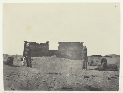 Hémi-Spéos De Séboua, Drômos, Nubië, 1849-51, gedrukt 1852 door Maxime Du Camp