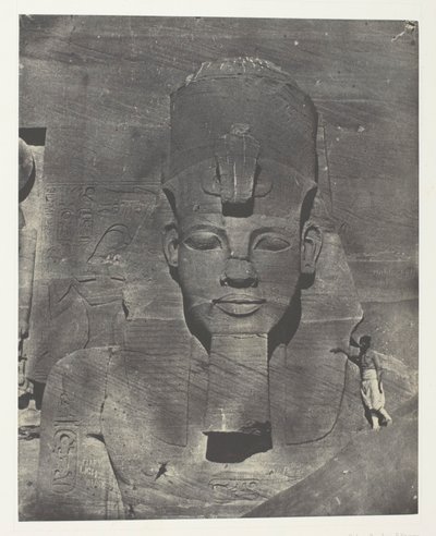 Ibsamboul, Colosse Médial (Enfoui) du Spéos de Phrè Nubie, Palestine et Syrie, plaat 106 uit het album "Egypte, Nubie, Palestine et Syrie" (1852) door Maxime Du Camp