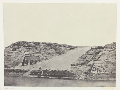 Ibsamboul, Les Deux Spéos; Nubie, plaat 101 uit het album "Egypte, Nubie, Palestina et Syrie" (1852) door Maxime Du Camp