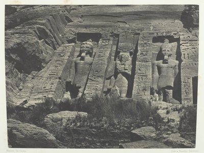 Ibsamboul, zuidelijk deel van de tempel van Hathor, Nubië door Maxime Du Camp