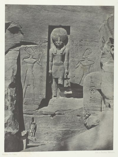 Ibsamboul, Beelden van de Ingang van de Spéos van Phrè, Nubië, 1849-51, gedrukt 1852 door Maxime Du Camp