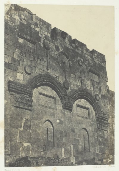 Jeruzalem, Gouden Poort (Bab-El-Daharieh), Palestina door Maxime Du Camp