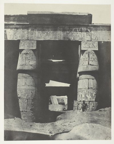Karnak, Portiek van de Tempel van Khons; Thebe door Maxime Du Camp
