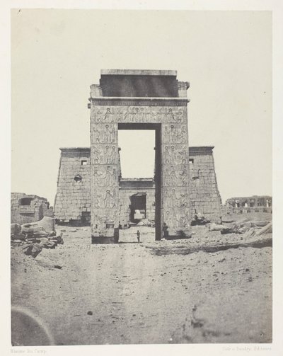 Karnak, Propylon van de Tempel van Khons; Thebe door Maxime Du Camp