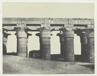 Louqsor, Grote Colonnade van het Paleis; Thebe door Maxime Du Camp