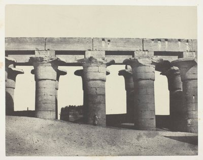 Louqsor, Grote Colonnade van het Paleis; Thebe door Maxime Du Camp