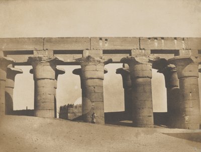 Louqsor, grote zuilengang van het paleis, 1849-51 door Maxime Du Camp