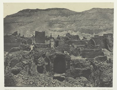Médinet-Habou, Ruïnes van de stad Papa; Thebe door Maxime Du Camp