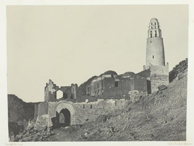 Moskee van Bellal in het Dorp Bab, Nubië, 1849-51, gedrukt 1852 door Maxime Du Camp