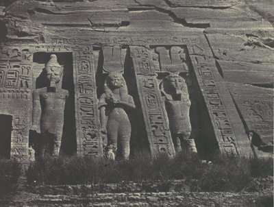 Nubië. Ibsamboul. Noordelijk deel van de Spéos van Hathor, 1850 door Maxime Du Camp