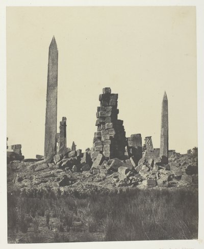 Paleis van Karnak, De Obelisken; Thebe door Maxime Du Camp