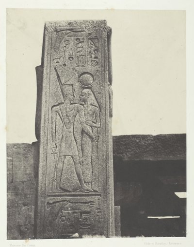 Paleis van Karnak, Pilaar voor het Heiligdom van Graniet, Thebe door Maxime Du Camp