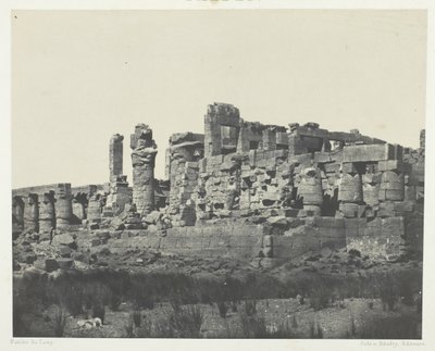 Paleis van Karnak, Hypostyle Zaal, Gezien vanuit de Noordoosthoek, Thebe, 1849-1851, gedrukt 1852 door Maxime Du Camp