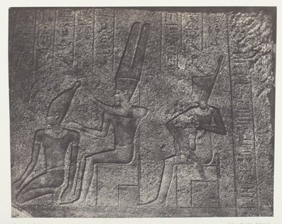 Palais de Karnak, Externe sculpturen van het granieten heiligdom; Thebe door Maxime Du Camp