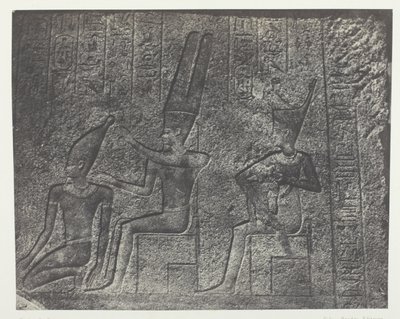 Palais de Karnak, Externe sculpturen van het granieten heiligdom; Thebe door Maxime Du Camp