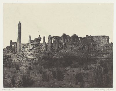 Paleis van Karnak, Algemeen uitzicht op de ruïnes, genomen in het noorden; Thebe door Maxime Du Camp