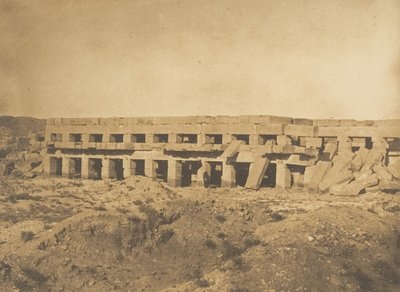 Promenade van Thoetmosis III - Laatste galerijen van het Paleis van Karnak Thebe, 1849-50 door Maxime Du Camp