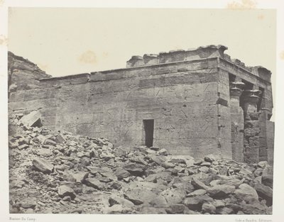 Temple De Dandour (Ancienne Tantour), Dédié à La Triade Osiris-Isis-Horus; Nubie, plaat 93 uit het album "Egypte, Nubie, Palestina et Syrie" (1852) door Maxime Du Camp