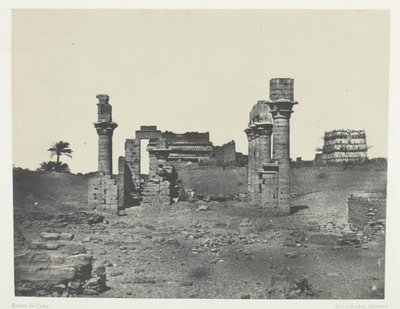 Tempel van Hermontis, Opper-Egypte door Maxime Du Camp