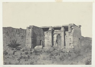 Tempel van Tafeh Ancienne Taphis, Nubië, 1849-1851, gedrukt 1852 door Maxime Du Camp