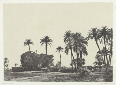 Dorp Hamameh, Opper-Egypte, 1849-51, gedrukt 1852 door Maxime Du Camp
