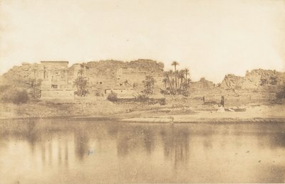 Algemeen uitzicht op het eiland Philae, genomen vanuit het oosten, 1849-50 door Maxime Du Camp
