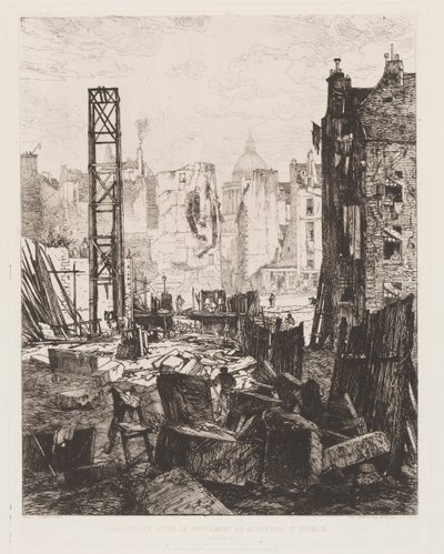 Sloop voor de Opening van Boulevard St. Germain, 1862 door Maxime Lalanne