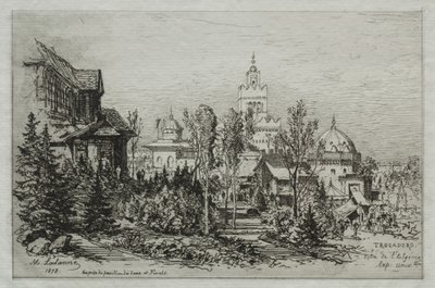 Het Algerijnse paleis bij het Trocadero door Maxime Lalanne