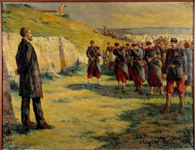 Commune van Parijs: dood van Eugene Varlin door Maximilien Luce
