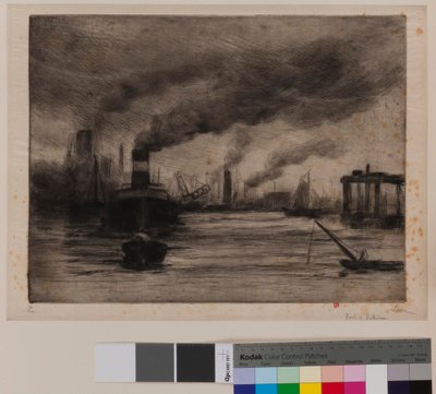 Haven van Rotterdam door Maximilien Luce