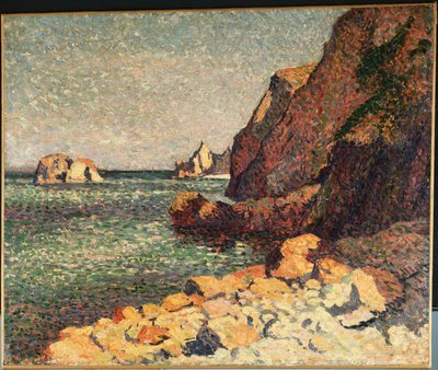 Zee en Rotsen, Agay, 1893 door Maximilien Luce