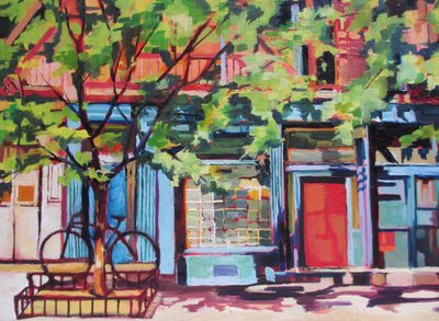 Kleurrijke stadsstraat door Maxine Shore