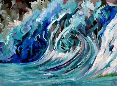 Beukende oceaangolf door Maxine Shore