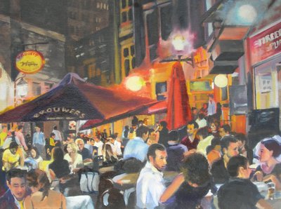 Lively Night Café door Maxine Shore
