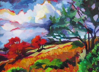 Levendig herfstlandschap door Maxine Shore