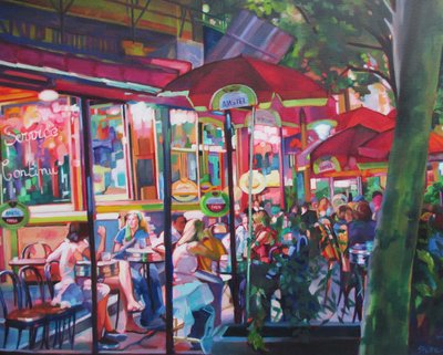 Levendig Frans café door Maxine Shore
