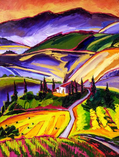 De levendige Toscaanse heuvels door Maxine Shore