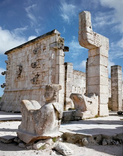 Ingang van de tempel van de krijgers, 750-1200 door Mayan