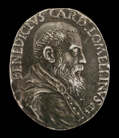 Benedetto Lomellini van Genua, 1517-1579, Kardinaal 1565 [voorzijde] door Medallist T.R.