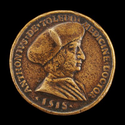 Antonio Gonzalo de Toledo, ca. 1480-1524, arts in Lyon [voorzijde], 1518 door Medallist of 1518