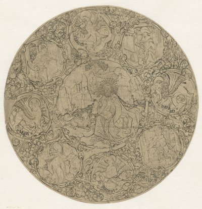 Johannes de Doper in de woestijn door Meester E.S.