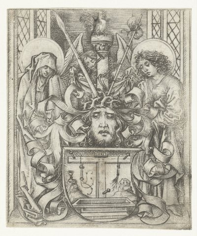 Wapenschild met de Arma Christi door Meester van het Amsterdamse Kabinet
