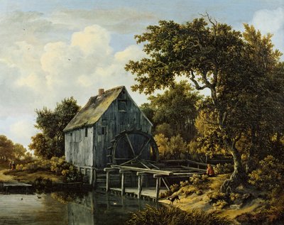 Deens: Vandmøllen De watermolen door Meindert Hobbema